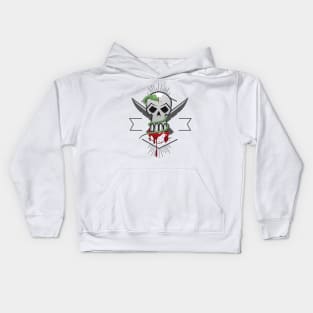 Bloody Skull With Snake Kids Hoodie